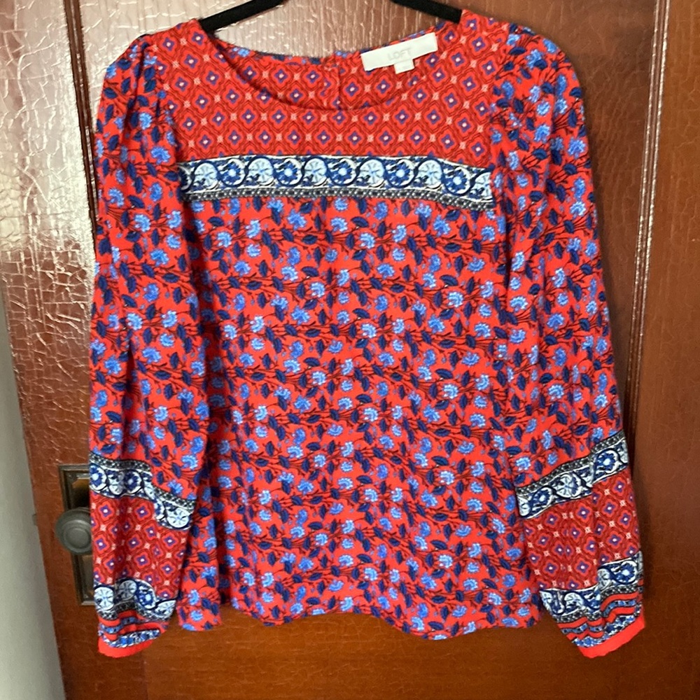Womens loft floral blouse sm nwt